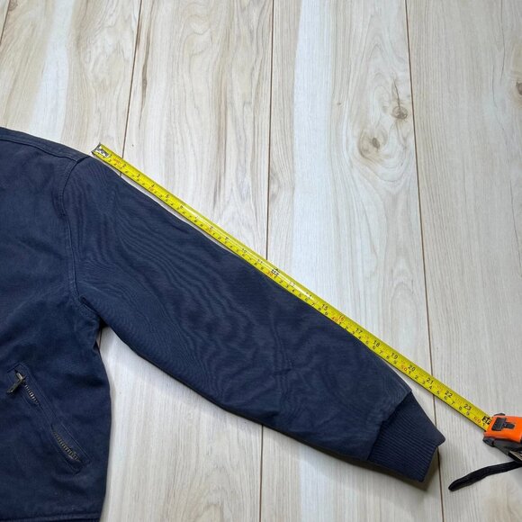 J. Galt Shanghai Mens Blue Long Sleeve Full Zip Modern Look Bomber Jacket Size S - Picture 11 of 11